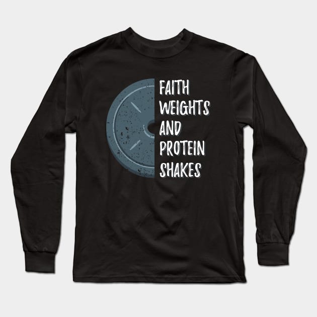 Weight Lifting Protein Shake Fitness Lover Gift Long Sleeve T-Shirt by Dolde08